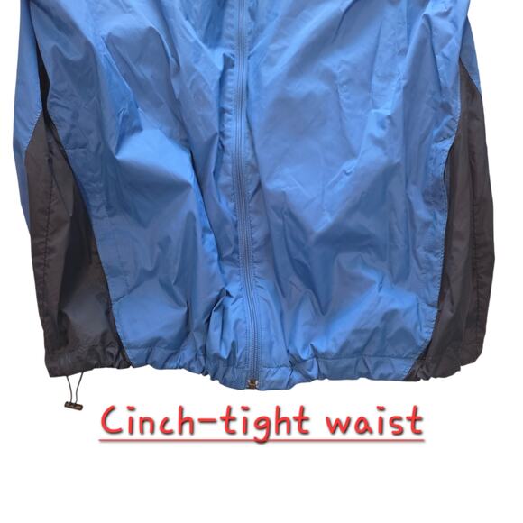 Columbia Windbreaker Jacket Men's XL Royal Blue Hidden hood, packable - Picture 4 of 11